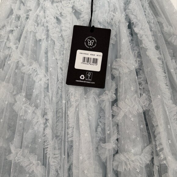 FLORENCE RUFFLE ANKLE SKIRT | Needle and Thread | Blue Skirt Perfect for Wedding - Picture 5 of 7